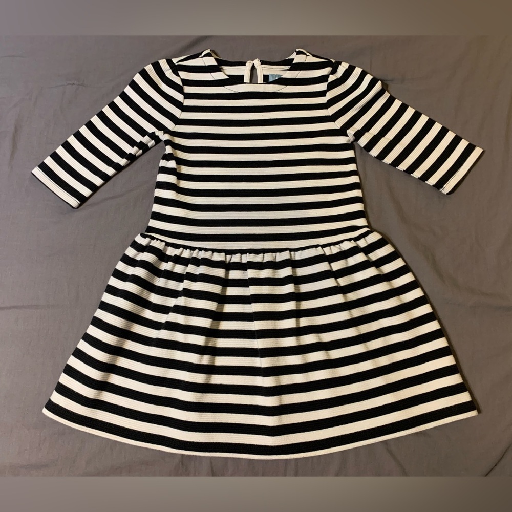 babyGAP Black and White Striped Knit Dress